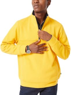 Solid Quarter Zip Fleece Pullover