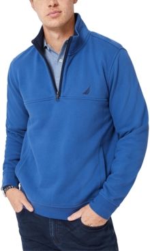 Solid Quarter Zip Fleece Pullover