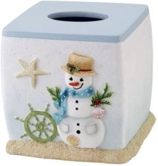 Coastal Snowman Tissue Cover Bedding