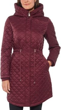 Hooded Quilted Anorak Coat