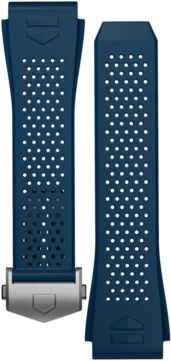 Connected Blue Perforated Rubber Smart Watch Strap