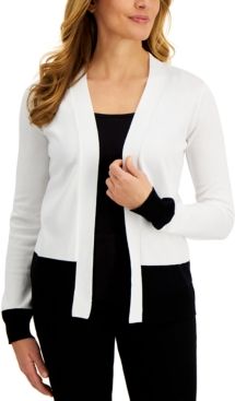 Open-Front Colorblocked Cardigan, Created for Macy's