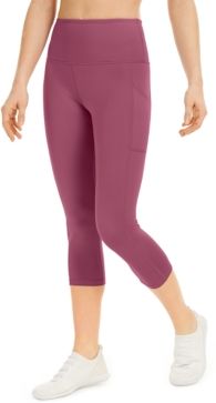 High-Rise Cropped Side-Pocket Leggings, Created for Macy's