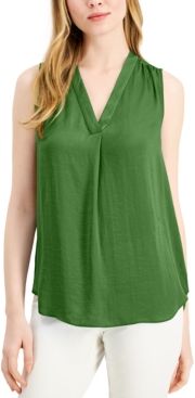 Satin V-Neck Tank Top, Created for Macy's