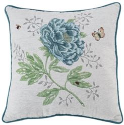 Butterfly Meadow Tapestry Pillow, 18" x 18"