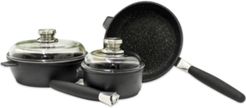 Eurocast Non-stick 10" Sq. Cov Saute Pan Set, 3 Pieces