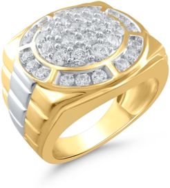 Diamond Round Cluster Ring (2 ct. t.w.) in 10k Gold & White Gold