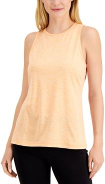 Heathered Keyhole-Back Tank Top, Created for Macy's