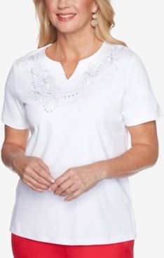 Petite Anchor's Away Rope-Embroidered Top