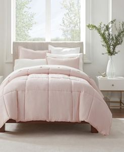 Simply Clean Full and Queen Comforter Set, 3 Piece Bedding