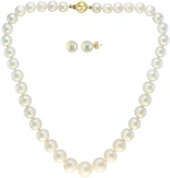 Effy 2-Pc. Set Cultured Freshwater Pearl (7-1/2-13mm) Strand Necklace & Matching Stud Earrings