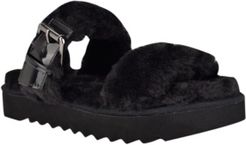 Funkie Furry Slide Sandals Women's Shoes
