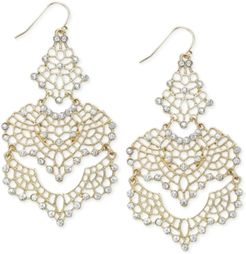 Inc Crystal Lace Chandelier Earrings