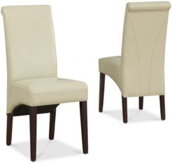 Easton Set of 2 Faux Leather Deluxe Parson Chairs