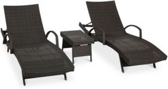 Farron Adjustable 3-Pc Set, Lounges with Arms & Table