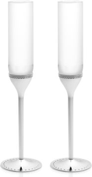 Set of 2 Grosgrain Toasting Flutes