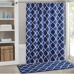 Essentials Merritt Fretwork-Print 72" Square Shower Curtain Bedding