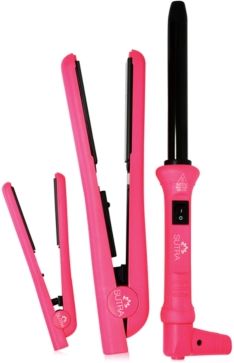 3-Pc. Hair Styling Set Featuring Curling Iron, Hair Iron, Travel Hair Iron