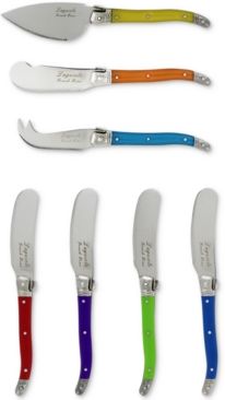 Laguiole 7-Pc. Jewel Colors Cheese Knife & Spreader Set