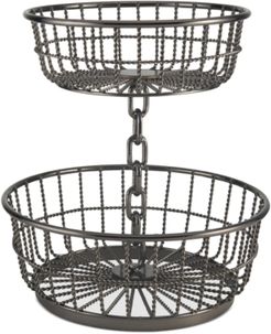 Gourmet Basics By Mikasa Chain 2-Tier Round Basket