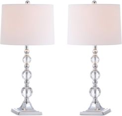 Maeve 28" Crystal Ball Table Lamp, Set of 2