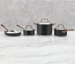 Onyx Black & Rose Gold 7-Pc. Stainless Steel Cookware Set