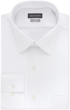 Fitted Stretch Wrinkle Free Sateen Solid Dress Shirt