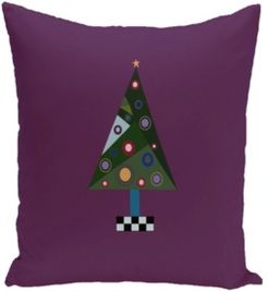16 Inch Purple Decorative Christmas Throw Pillow