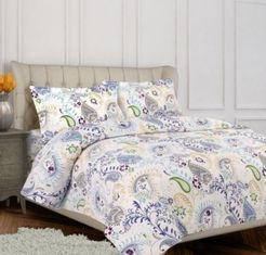 Paisley Garden Cotton Flannel Printed Oversized King Duvet Set Bedding