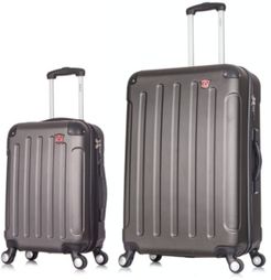 Intely 2-Pc. Hardside Luggage Set With Usb Port