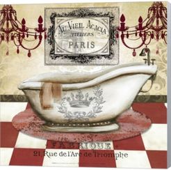 Red French Bath Ii By Tre Sorelle Studios Canvas Art