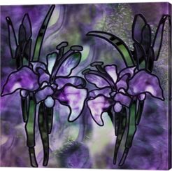 Stained Glass Orchid By Mindy Sommers Canvas Art