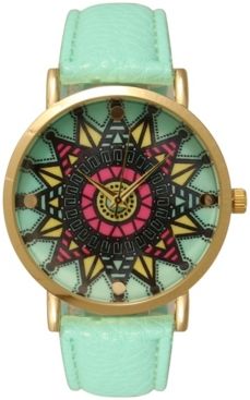 Mandala Leather Strap Watch