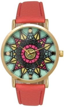 Mandala Leather Strap Watch