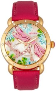 Quartz Jennifer Collection Gold And Pink Leather Watch 38Mm