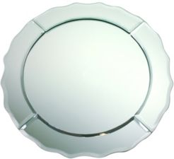 Jay Import American Atelier Mirror Glass Scallop Edge Charger Plate