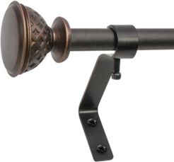 Montevilla 1/2-Inch Knob Telescoping Cafe Curtain Rod Set, 48 to 86-Inch, Vintage Bronze