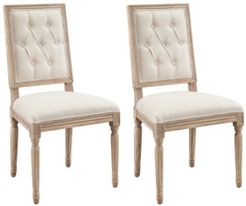 Avalon Tufted Square Back Dining Chairs, Set of Two