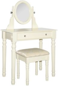 Lorraine Vanity Set with Bench and Mirror