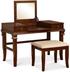 Angela Vanity Set with Bench and Mirror