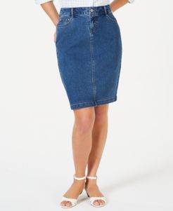 Denim Tummy-Control Skirt, Created for Macy's