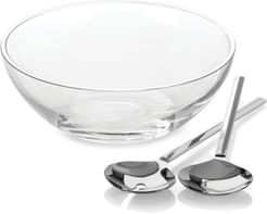 new york Gramercy Salad Bowl Set with Metal Servers