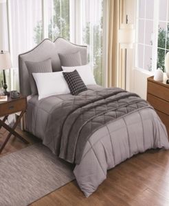 2pc Velvet Blanket and Down Alternative Comforter Set Twin Bedding