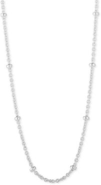 Beaded Link Chain Necklace, Adjustable 16" - 20"