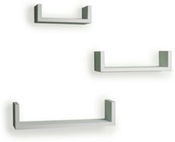 Danya B. Floating 'U' Laminated Shelves - Set of 3