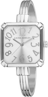 Laura AshleySilver Skinny Bangle Square Watch