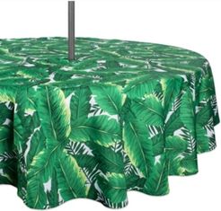 Banana Leaf Outdoor Table cloth with Zipper 52" Round