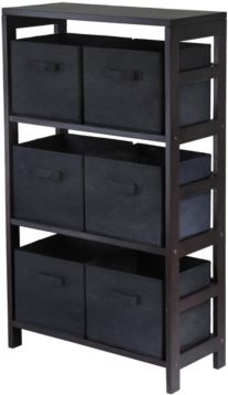 Capri 3-Section M Storage Shelf with 6 Foldable Fabric Baskets