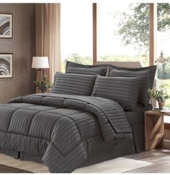 Dobby Embossed Queen 8-Pc Comforter Set Bedding