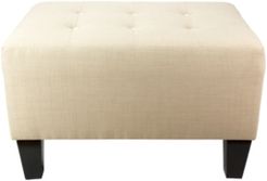 Max Button Tufted Upholstered Squared Ottoman